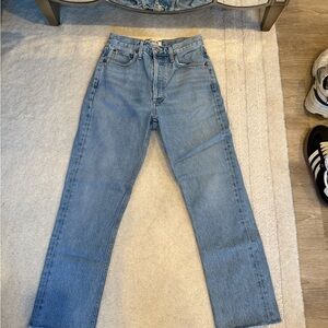 Agolde Light Blue Straight Jeans